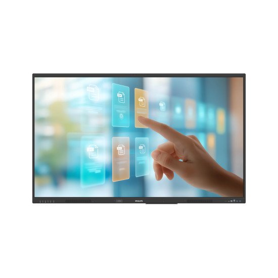 Philips 75BDL4252E/00 Écran d'affichage dynamique Écran plat de signalisation numérique 190,5 cm (75") LCD Wifi 400 cd/m² 4K Ultra HD Noir Écran tactile Intégré dans le processeur Android 14 18/7