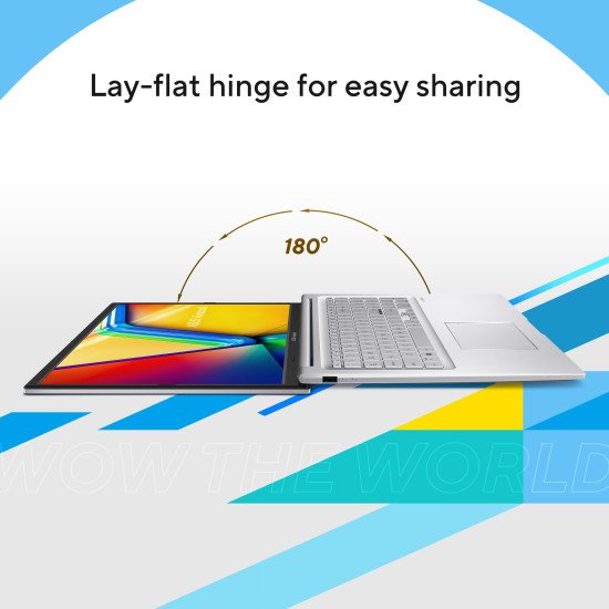 ASUS Vivobook 17 X1704VA-AU586W Intel® Core™ i5 i5-1334U Ordinateur portable 43,9 cm (17.3") Full HD 8 Go DDR4-SDRAM 512 Go SSD Wi-Fi 5 (802.11ac) Windows 11 Home Belge Bleu