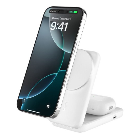 Belkin Qi2 Fitness tracker, Casques, Smartphone, Smartwatch Blanc USB Recharge sans fil Charge rapide Intérieure