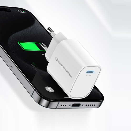 Conceptronic ALTHEA14W chargeur d'appareils mobiles Universel Blanc Secteur Charge rapide Intérieure