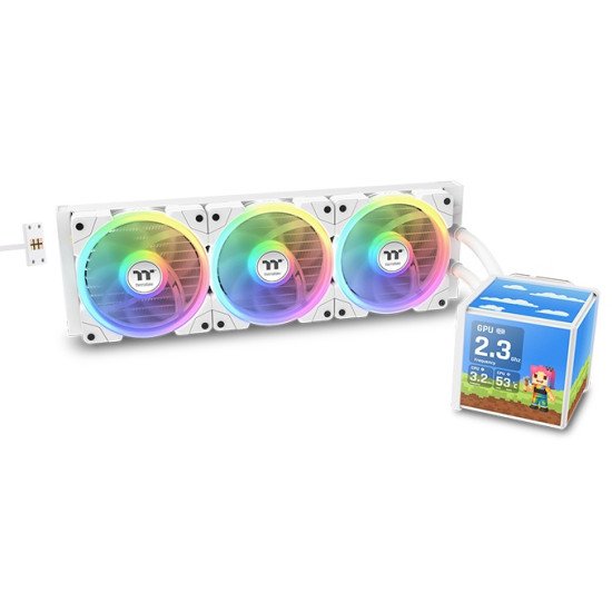 Thermaltake MINECUBE 360 Ultra Processeur Refroidisseur de liquide tout-en-un 12 cm Blanc 1 pièce(s)