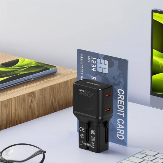 Mobile Origin MO-PW26-BLK chargeur d'appareils mobiles Universel Noir Secteur Charge rapide Intérieure