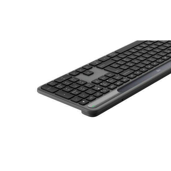 Logitech Signature Slim Solar+ K980 clavier Universel RF sans fil + Bluetooth QWERTY Italien Graphite