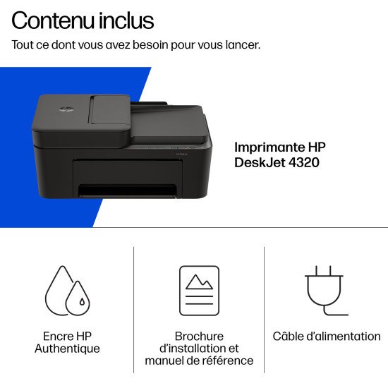 HP DeskJet 4320 Sans fil All-in-One Couleur Imprimante