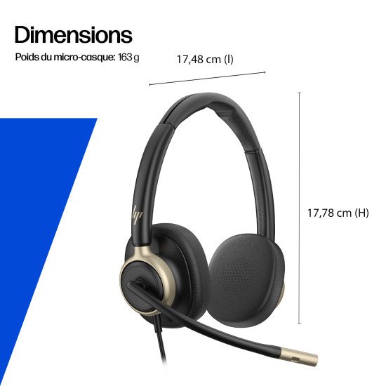HP Poly Micro-casque filaire USB binaural Mission 825