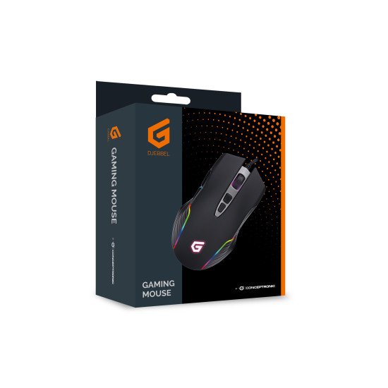 Conceptronic DJEBBEL03B souris Gaming Droitier USB Type-A Optique 7200 DPI Conceptronic DJEBBEL03B souris Gaming Droitier USB Type-A Optique 7200 DPI