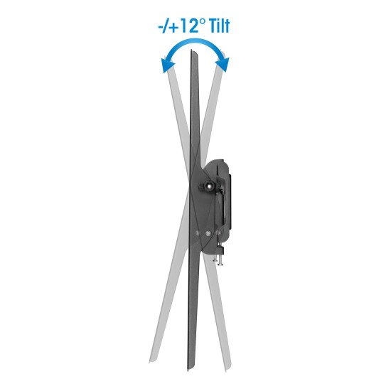 Manhattan Support mural pour TV/moniteurs (inclinable), écrans 37"–65", Compatibilité VESA : de 200x200 à 600x400 mm (vérifiez les dimensions des quatre trous de fixation à l'arrière), charge max. 45 kg, noir