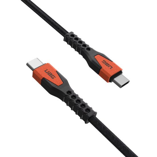 Urban Armor Gear Kevlar câble USB USB 2.0 1,5 m USB C 0,48 Gbit/s 140 W Noir, Orange