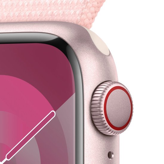 Apple Watch Series 9 41 mm Numérique 352 x 430 pixels Écran tactile 4G Rose Wifi GPS (satellite)