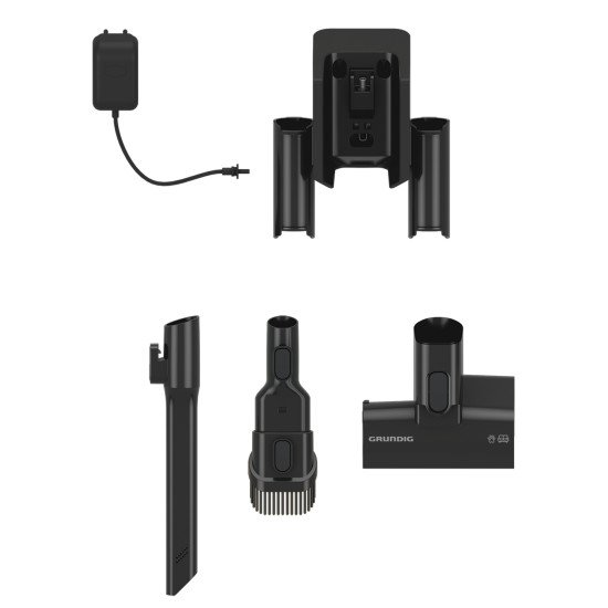 Grundig VCP 8331 Pro Kablosuz Şarjlı Dikey Süpürge Aspirateur balai Batterie Sec&humide EPA Sans sac 0,5 L 450 W Anthracite 2500 Ah