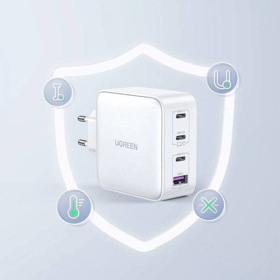 Ugreen 15337 chargeur d'appareils mobiles Universel Blanc Secteur Charge rapide Intérieure