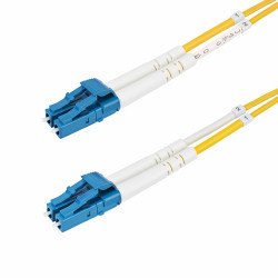 StarTech.com Câble Fibre Optique de 10m Duplex Monomode LC à LC (UPC) OS2, 9/125µm, 100G, Cordon Fibre Optique, Insensible à la Courbure, Faible Perte d'Insertion, Cordon Patch Fibre LSZH