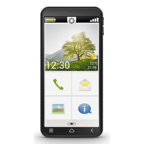 Emporia emporiaSMART.ME7 13,8 cm (5.45") SIM unique Android 15 4G USB Type-C 6 Go 128 Go 3500 mAh Noir