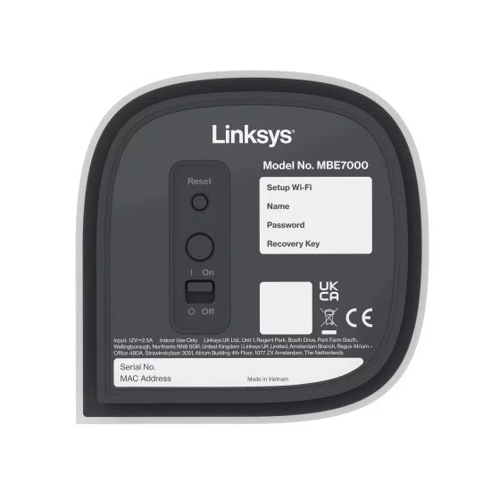Linksys Velop Pro 7 Tri-bande (2,4 GHz / 5 GHz / 6 GHz) Wi-Fi 7 (802.11be) Blanc 4 Interne Linksys Velop Pro 7 Tri-bande (2,4 GHz / 5 GHz / 6 GHz) Wi-Fi 7 (802.11be) Blanc 4 Interne