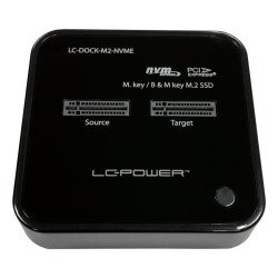LC-Power LC-DOCK-M2-NVME Station d'accueil de disques de stockage USB 3.2 Gen 2 (3.1 Gen 2) Type-C Noir