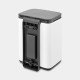 Brabantia Bo Waste Bin 4 L Rectangulaire Acier Noir, Blanc Brabantia Bo Waste Bin 4 L Rectangulaire Acier Noir, Blanc
