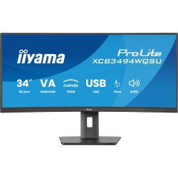 iiyama ProLite XCB3494WQSU-B1 écran PC 86,4 cm (34") 3440 x 1440 pixels UltraWide Quad HD LED Noir iiyama ProLite XCB3494WQSU-B1 écran PC 86,4 cm (34") 3440 x 1440 pixels UltraWide Quad HD LED Noir
