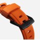 Nomad Rugged Bande Orange, Noir Acier inoxydable, Caoutchouc