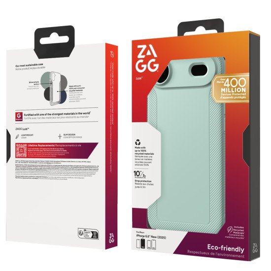ZAGG Luxe Snap coque de protection pour téléphones portables 16,5 cm (6.5") Housse Couleur menthe ZAGG Luxe Snap coque de protection pour téléphones portables 16,5 cm (6.5") Housse Couleur menthe
