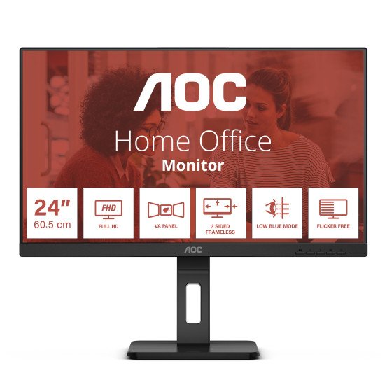 AOC E3 24E3QAF écran PC 61 cm (24") 1920 x 1080 pixels Noir