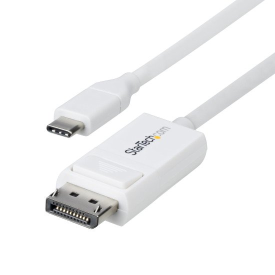 StarTech.com Câble USB-C vers DisplayPort 1.2 de 2m 4K 60Hz, Câble Adaptateur Bidirectionnel DP vers USB-C / USB-C vers DP Réversible, Compatible Thunderbolt, Blanc StarTech.com Câble USB-C vers DisplayPort 1.2 de 2m 4K 60Hz, Câble Adaptateur Bidirectionnel DP vers USB-C / USB-C vers DP Réversible, Compatible Thunderbolt, Blanc