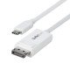 StarTech.com Câble USB-C vers DisplayPort 1.2 de 2m 4K 60Hz, Câble Adaptateur Bidirectionnel DP vers USB-C / USB-C vers DP Réversible, Compatible Thunderbolt, Blanc StarTech.com Câble USB-C vers DisplayPort 1.2 de 2m 4K 60Hz, Câble Adaptateur Bidirectionnel DP vers USB-C / USB-C vers DP Réversible, Compatible Thunderbolt, Blanc