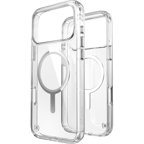 Speck Presidio Perfect Clear + MS Apple iPhone 17 Pro Max Clear - with Microban coque de protection pour téléphones portables 17,5 cm (6.9") Housse Transparent