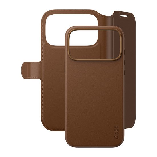 PanzerGlass CARE™ by ® Tango 2-in-1 Wallet Case Brown w. MagSafe iPhone 2026 Pro Max | 17 Pro Max coque de protection pour téléphones portables Housse Transparent