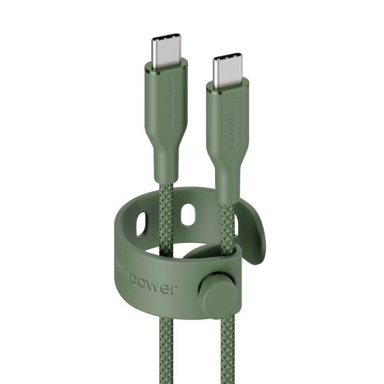 PanzerGlass empower™ by ® Racing 60W USB-C to USB-C Cable | USB 2.0 | 2M | Sage câble USB Vert