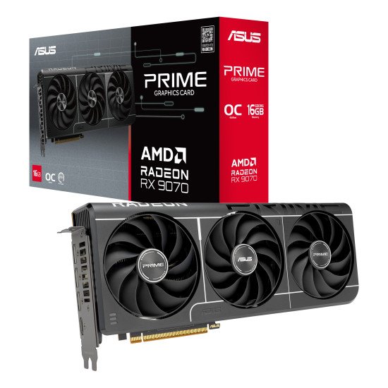 ASUS Prime -RX9070-O16G-EVO AMD Radeon RX 9070 16 Go GDDR6 ASUS Prime -RX9070-O16G-EVO AMD Radeon RX 9070 16 Go GDDR6