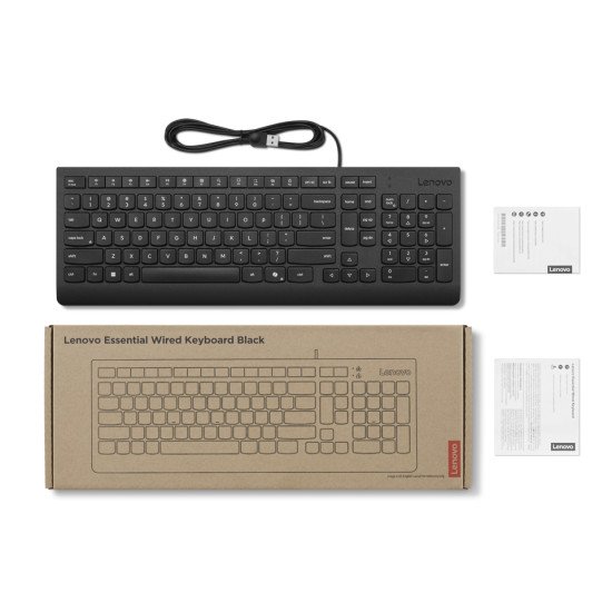 Lenovo 4Y41R64667 clavier maison/bureau USB Français, Allemand Noir