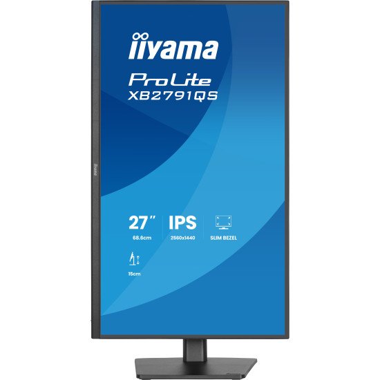 iiyama ProLite XB2791QS-B1 écran PC 68,6 cm (27") 2560 x 1440 pixels Quad HD LED Noir