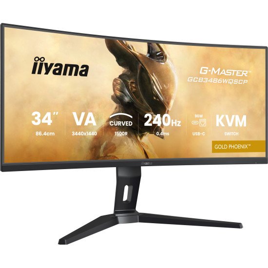 iiyama G-MASTER GCB3486WQSCP-B1 écran PC 86,4 cm (34") 1440 x 3440 pixels 4K Ultra HD Noir iiyama G-MASTER GCB3486WQSCP-B1 écran PC 86,4 cm (34") 1440 x 3440 pixels 4K Ultra HD Noir