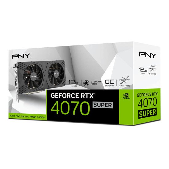PNY GeForce RTX™ 4070 SUPER 12GB OC DF NVIDIA GeForce RTX 4070 SUPER 12 Go GDDR6X