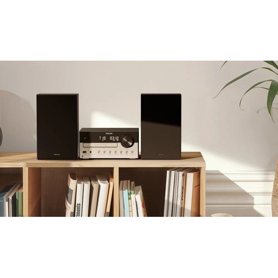 Philips TAM4205M2/12 ensemble audio pour la maison Système micro audio domestique 80 W Noir, Argent