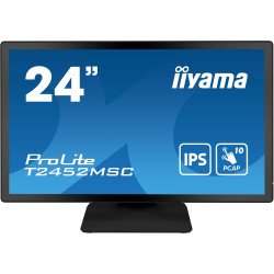 iiyama ProLite T2452MSC-B1 écran PC 60,5 cm (23.8") 1920 x 1080 pixels Full HD LCD Écran tactile Multi-utilisateur Noir iiyama ProLite T2452MSC-B1 écran PC 60,5 cm (23.8") 1920 x 1080 pixels Full HD LCD Écran tactile Multi-utilisateur Noir