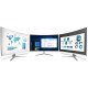 Wortmann AG 3030219 écran PC 81,3 cm (32") 2560 x 1440 pixels Dual WQHD LED Argent, Blanc