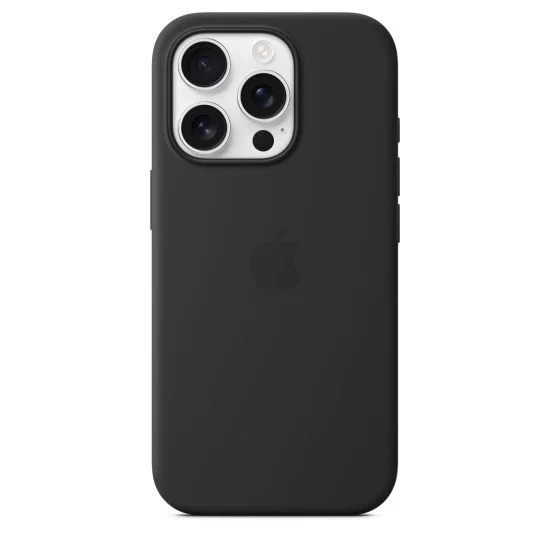 Apple Coque en silicone avec MagSafe pour iPhone 16 Pro - Noir Apple Coque en silicone avec MagSafe pour iPhone 16 Pro - Noir