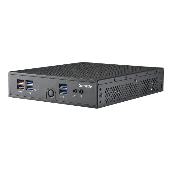 Shuttle XPC slim Barebone DS50U7, i7-1355U, 2x LAN (1x 2.5Gbit ,1x 1Gbit), 1xCOM,1xHDMI,1xDP, 1x VGA, fanless, fonctionnement permanent 24/7