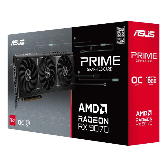ASUS Prime -RX9070-O16G-EVO AMD Radeon RX 9070 16 Go GDDR6 ASUS Prime -RX9070-O16G-EVO AMD Radeon RX 9070 16 Go GDDR6