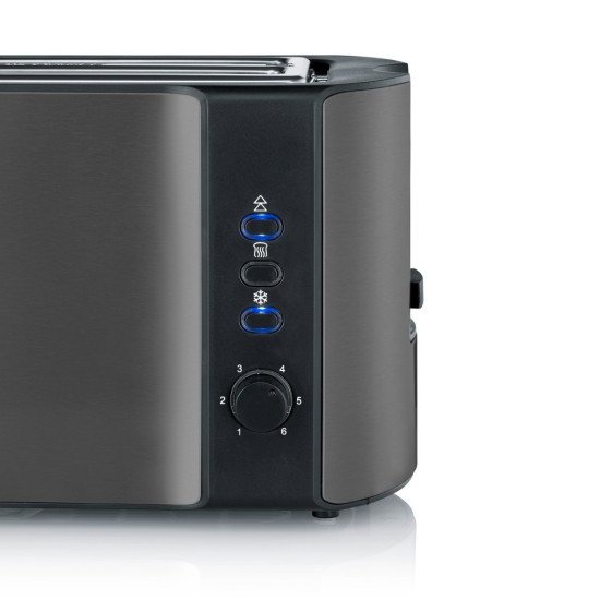 Severin AT 9341 grille-pain 4 part(s) 1400 W Noir, Acier brossé, Acier inoxydable Severin AT 9341 grille-pain 4 part(s) 1400 W Noir, Acier brossé, Acier inoxydable