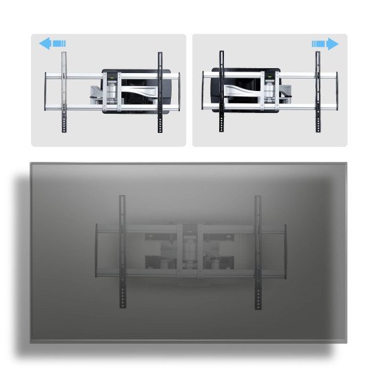 StarTech.com Support Mural Articulé Robuste pour Téléviseur à Écran Plat jusqu'à 100" et 85kg, VESA 800x500, Support à Profil Bas, Conforme TAA