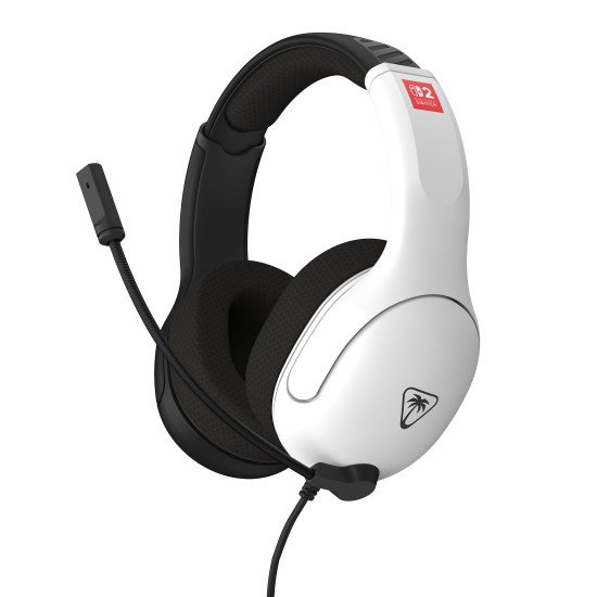 Turtle Beach Airlite Fit Noir et Blanc Casque de gaming filaire sous licence officielle pour Nintendo Switch 2, Nintendo Switch, Lite - Modèle OLED