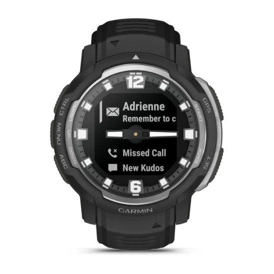 Garmin Instinct Crossover - Standard Edition MIP 45 mm Hybride 176 x 176 pixels Noir GPS (satellite)