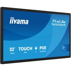 iiyama TW3226AS-B3P Écran d'affichage dynamique Écran plat interactif 80 cm (31.5") LED Wifi 500 cd/m² Full HD Noir Écran tactile Intégré dans le processeur Android 14 24/7