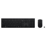 Lenovo 4X31R64351 clavier Souris incluse Bureau RF sans fil + Bluetooth Anglais américain Noir