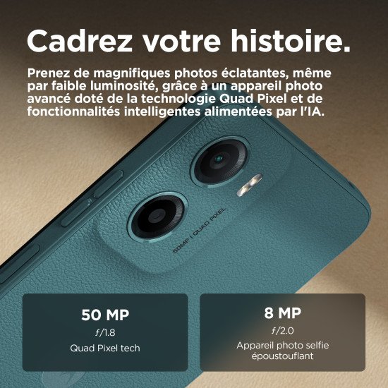 Motorola moto g05 16,9 cm (6.67") Double SIM Android 15 4G USB Type-C 4 Go 64 Go 5200 mAh Vert Motorola moto g05 16,9 cm (6.67") Double SIM Android 15 4G USB Type-C 4 Go 64 Go 5200 mAh Vert