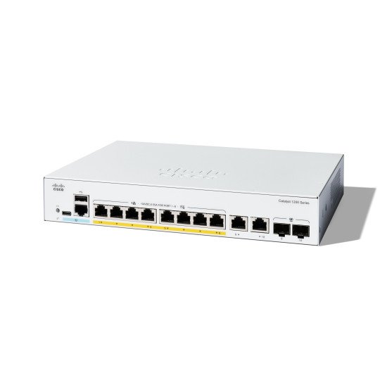 Cisco C1200-8P-E-2G commutateur réseau Géré L2/L3 Blanc