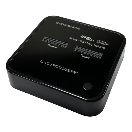 LC-Power LC-DOCK-M2-NVME Station d'accueil de disques de stockage USB 3.2 Gen 2 (3.1 Gen 2) Type-C Noir