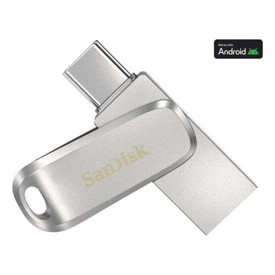 SanDisk Ultra Dual Drive Luxe lecteur USB flash 2 To USB Type-A / USB Type-C 3.2 Gen 1 (3.1 Gen 1) Argent